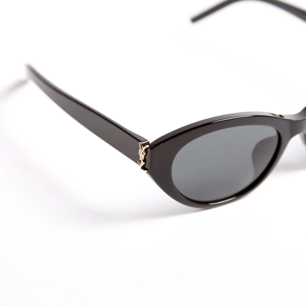 SAINT LAURENT SL M148/F Round Cat-Eye Sunglasses Black