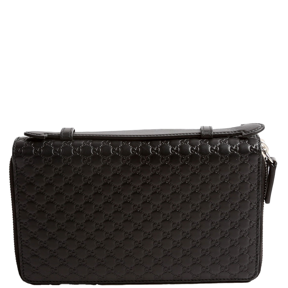 449246 Micro Guccissima Travel Wallet Black