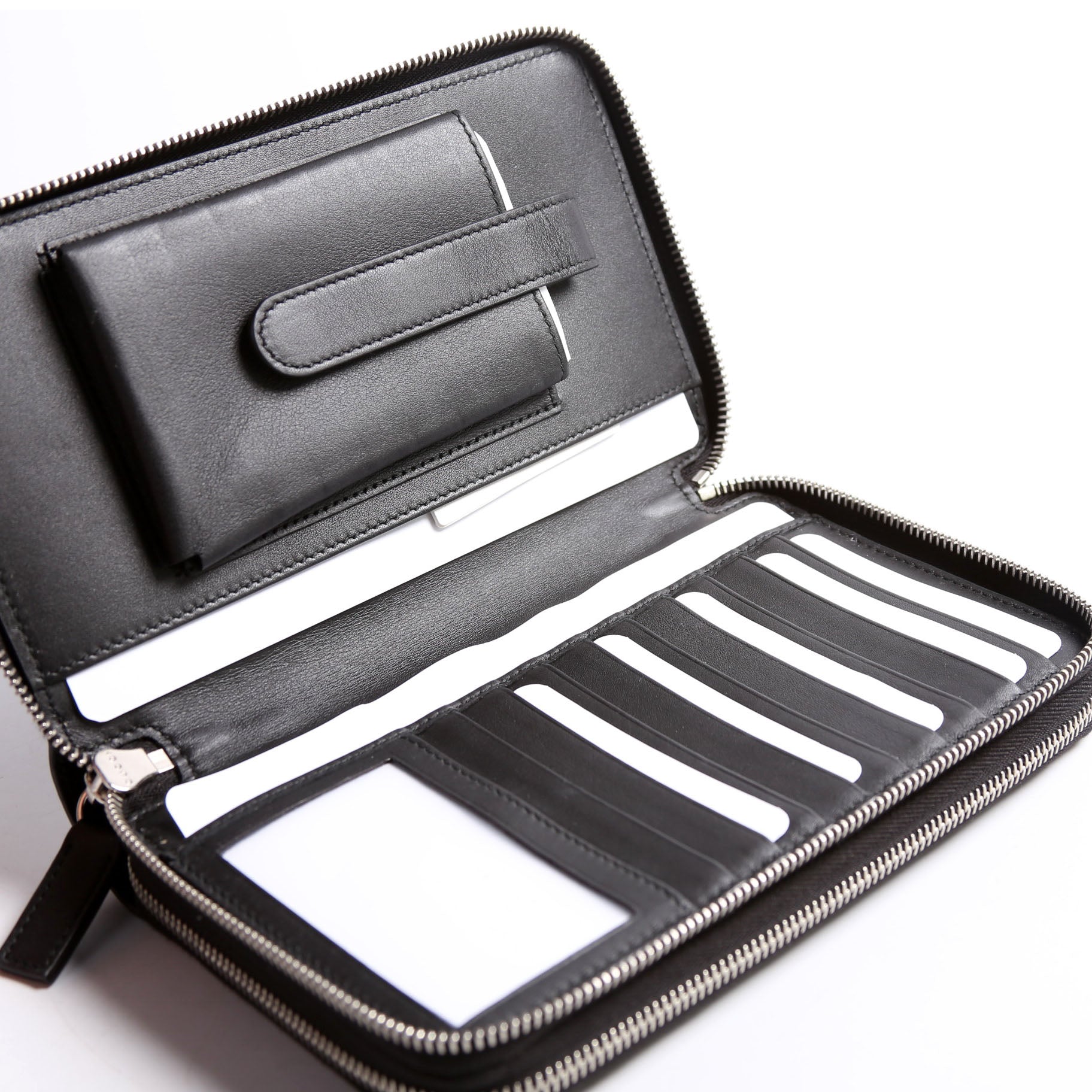 449246 Micro Guccissima Travel Wallet Black