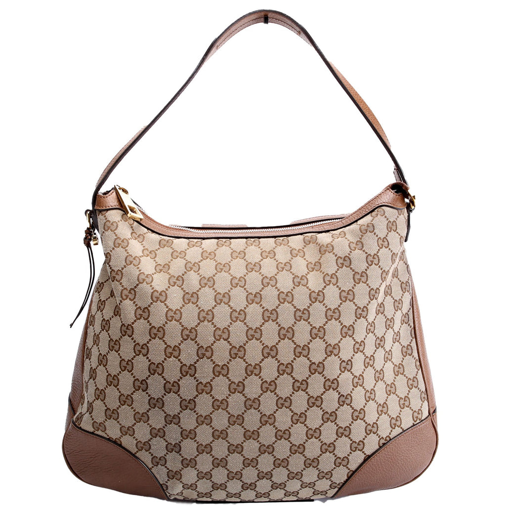449244 GG Canvas Bree Hobo Tan/Brown