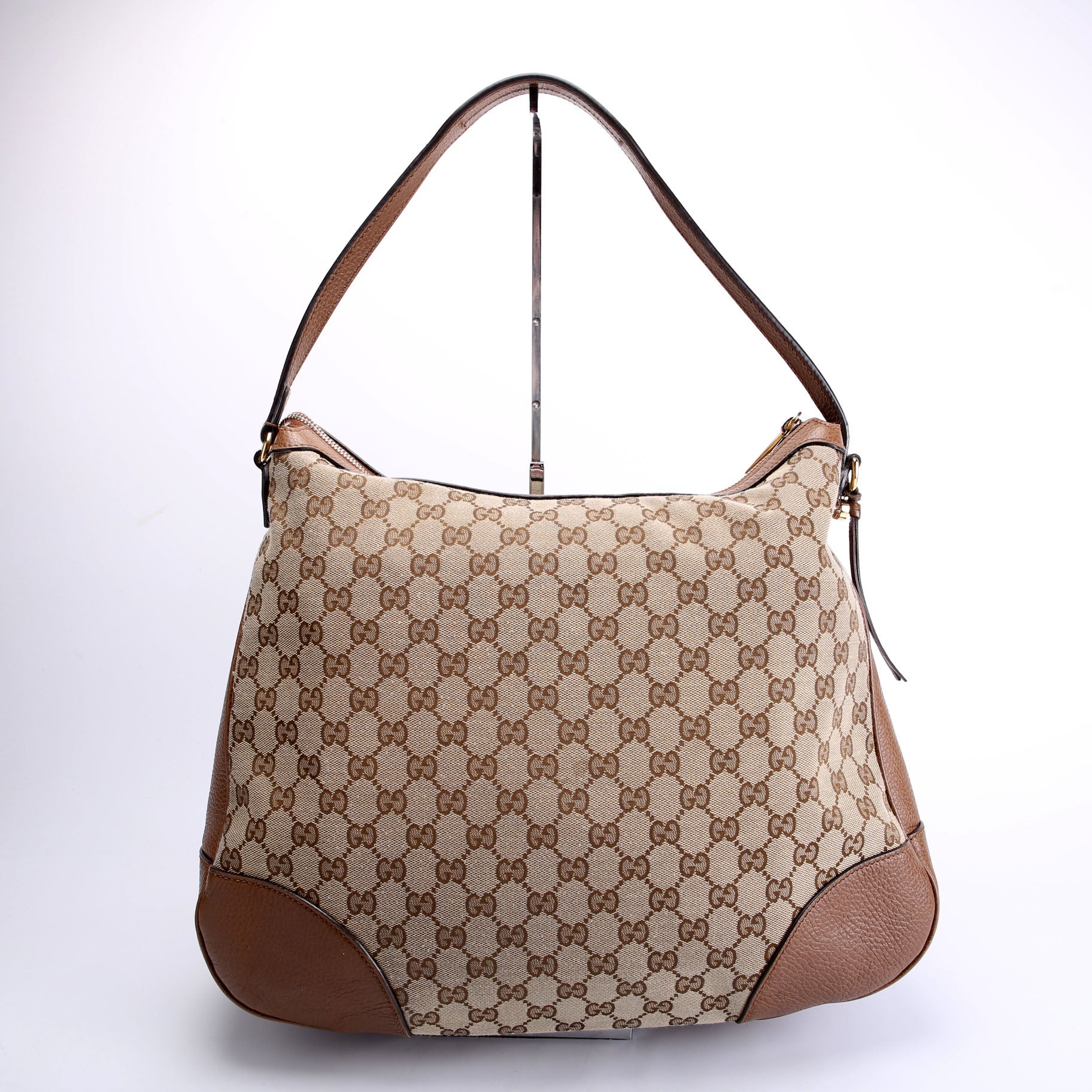 449244 GG Canvas Bree Hobo Tan/Brown