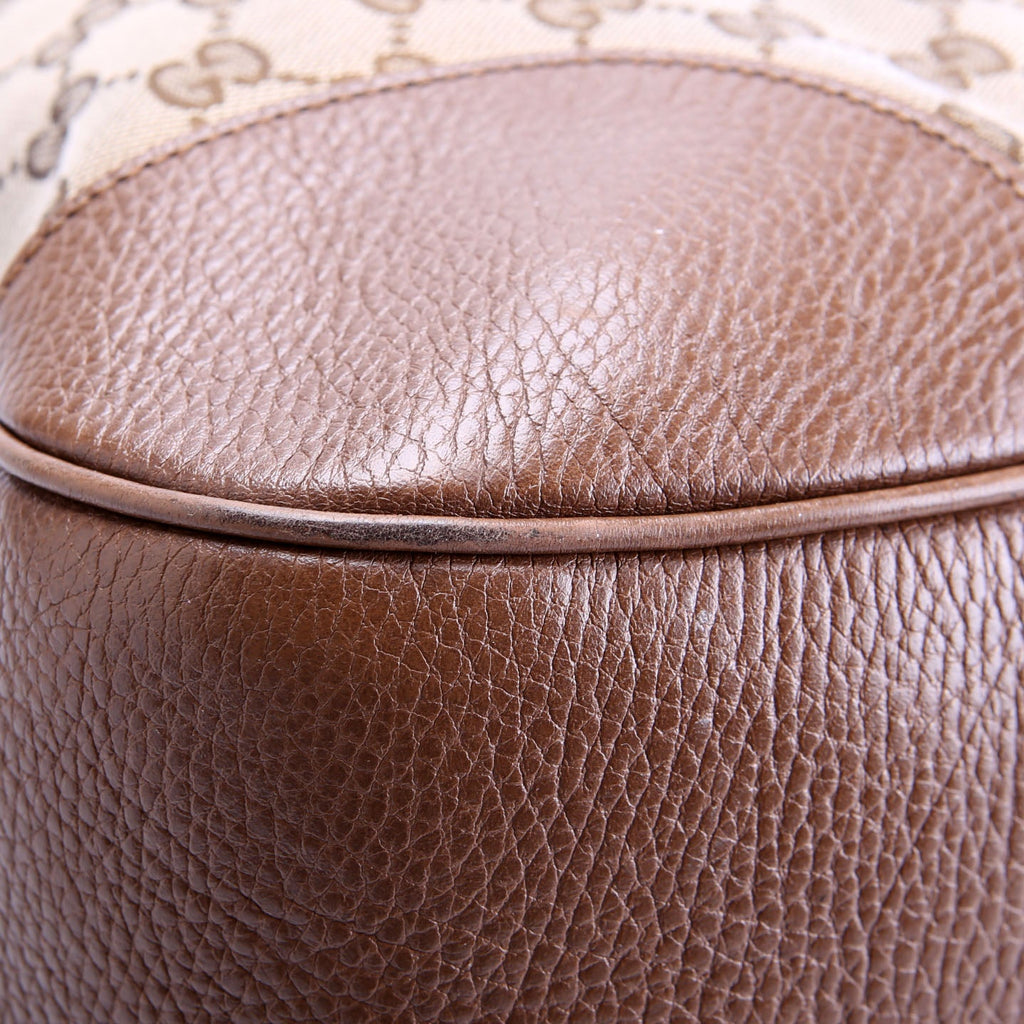449244 GG Canvas Bree Hobo Tan/Brown