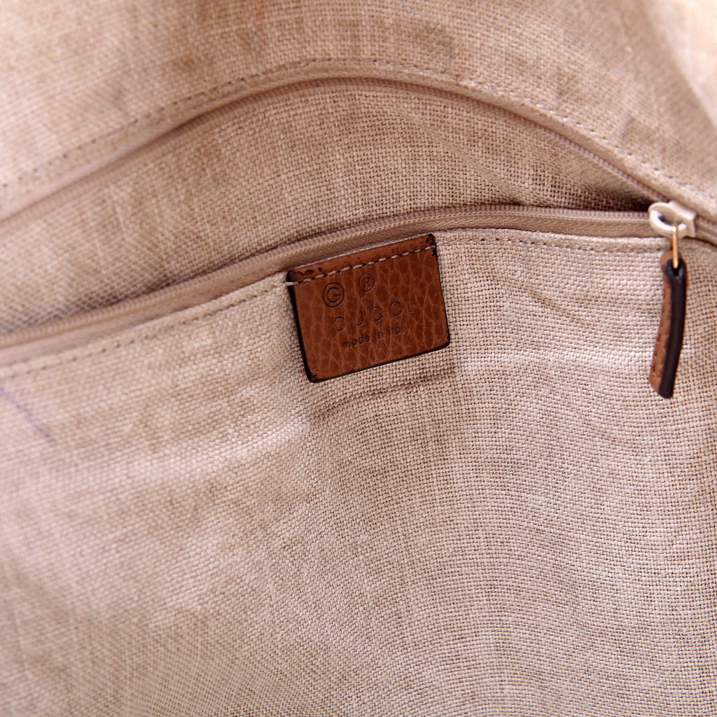 449244 GG Canvas Bree Hobo Tan/Brown