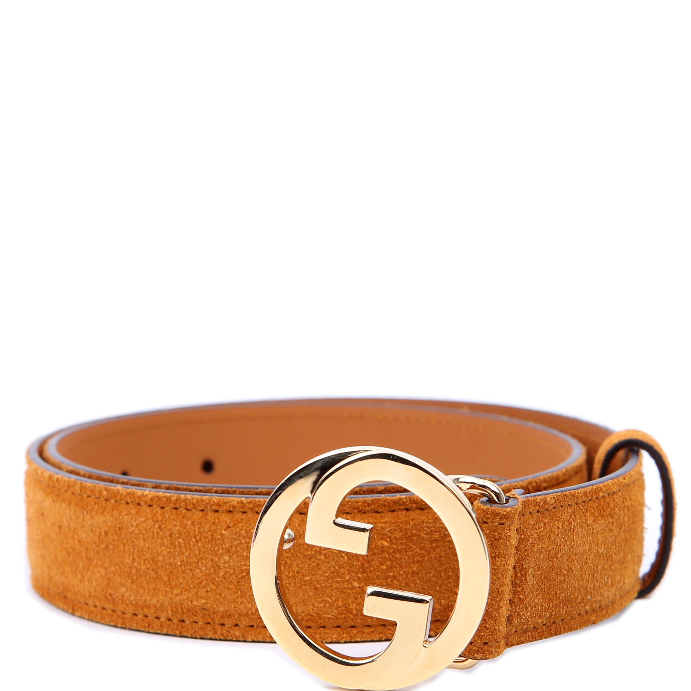 Gucci 690557 Blondie Suede Belt Size 70/28 Tan
