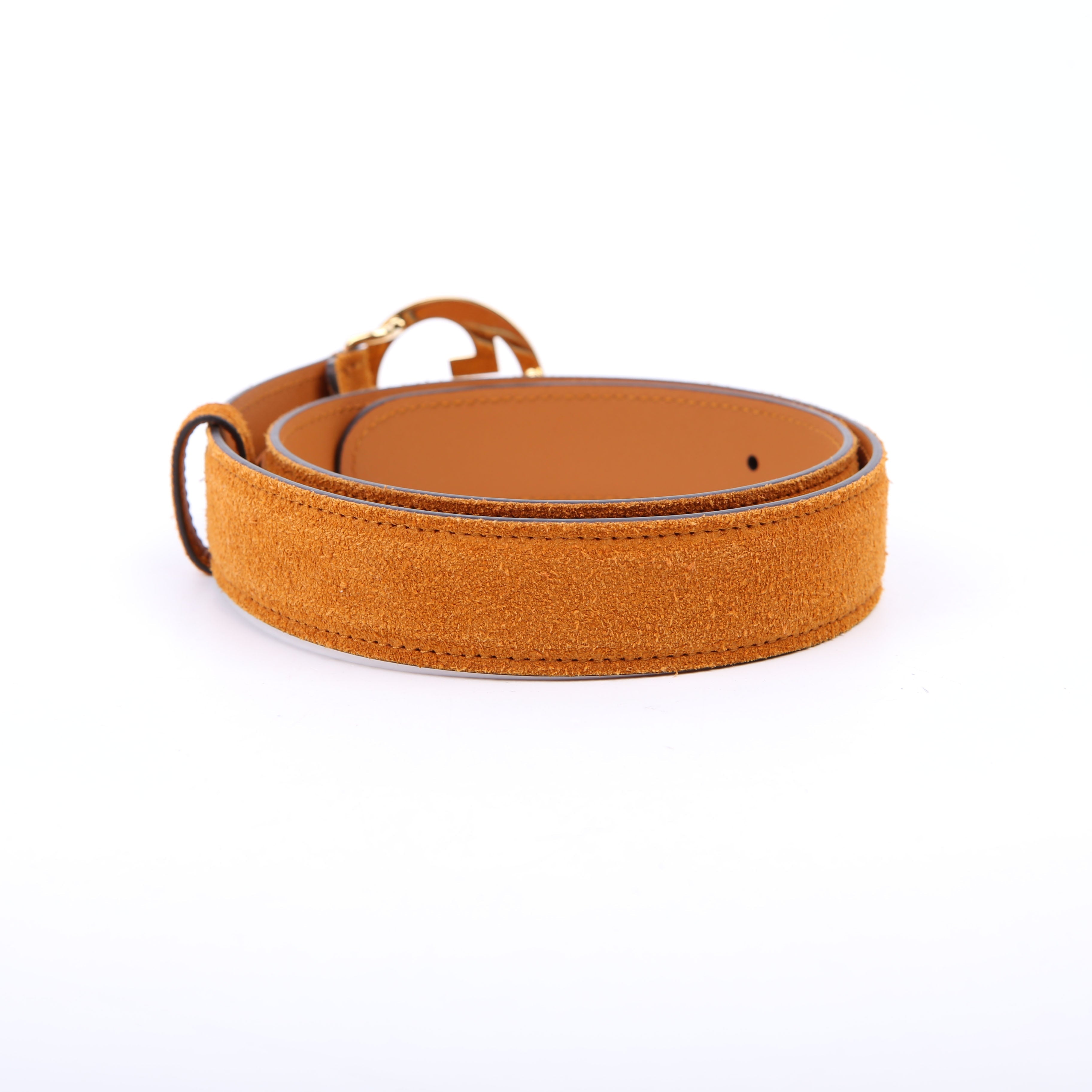 Gucci 690557 Blondie Suede Belt Size 70/28 Tan