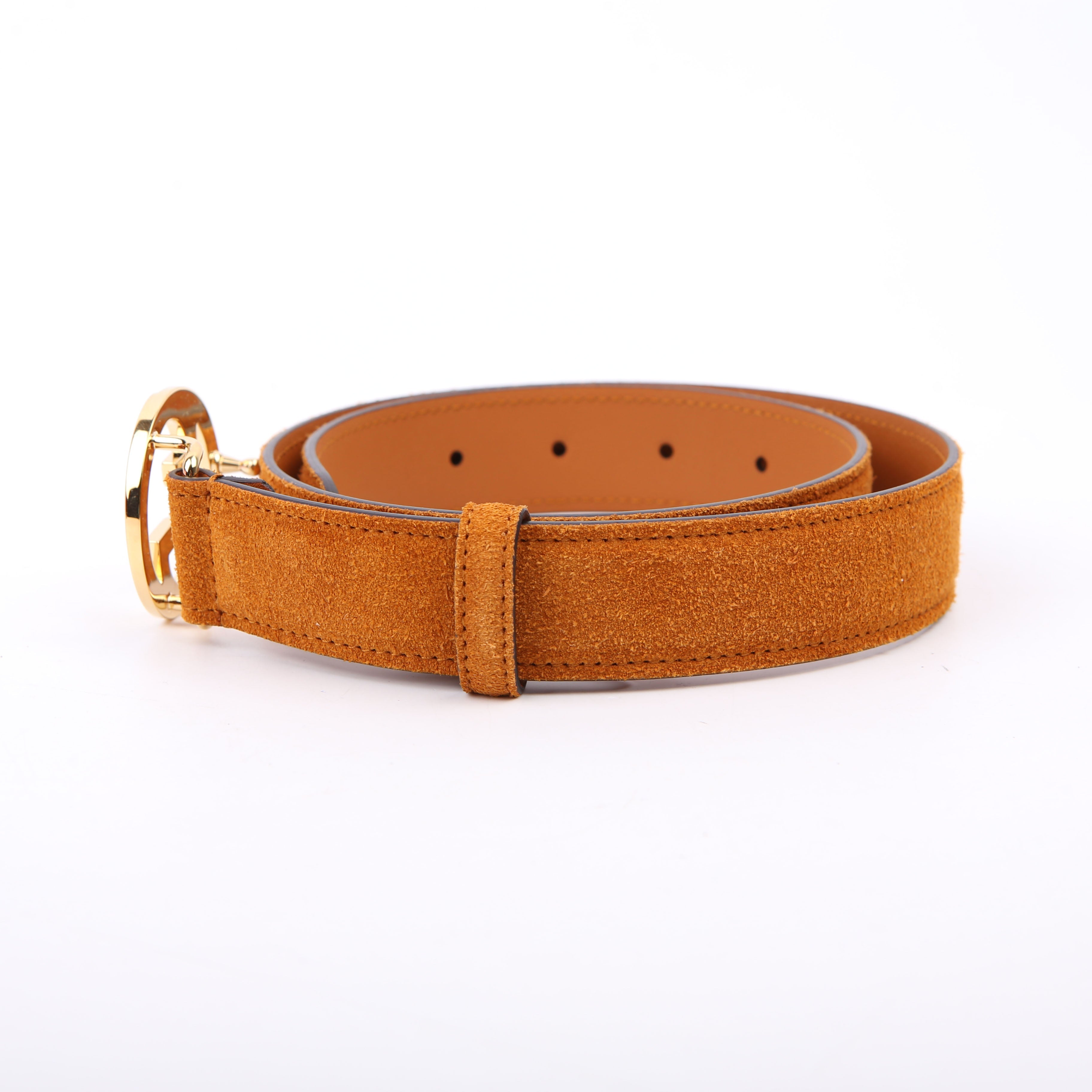 Gucci 690557 Blondie Suede Belt Size 70/28 Tan