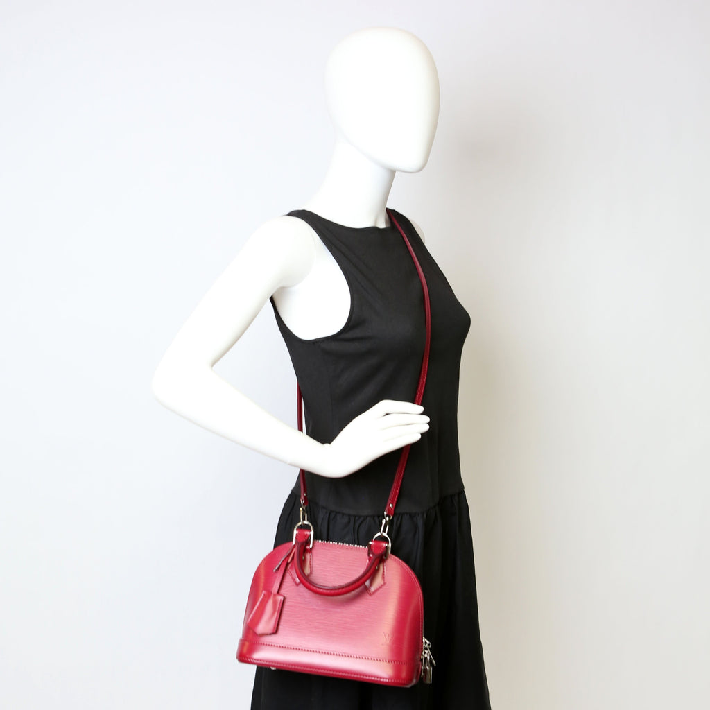 Alma BB With Strap Epi Burgundy