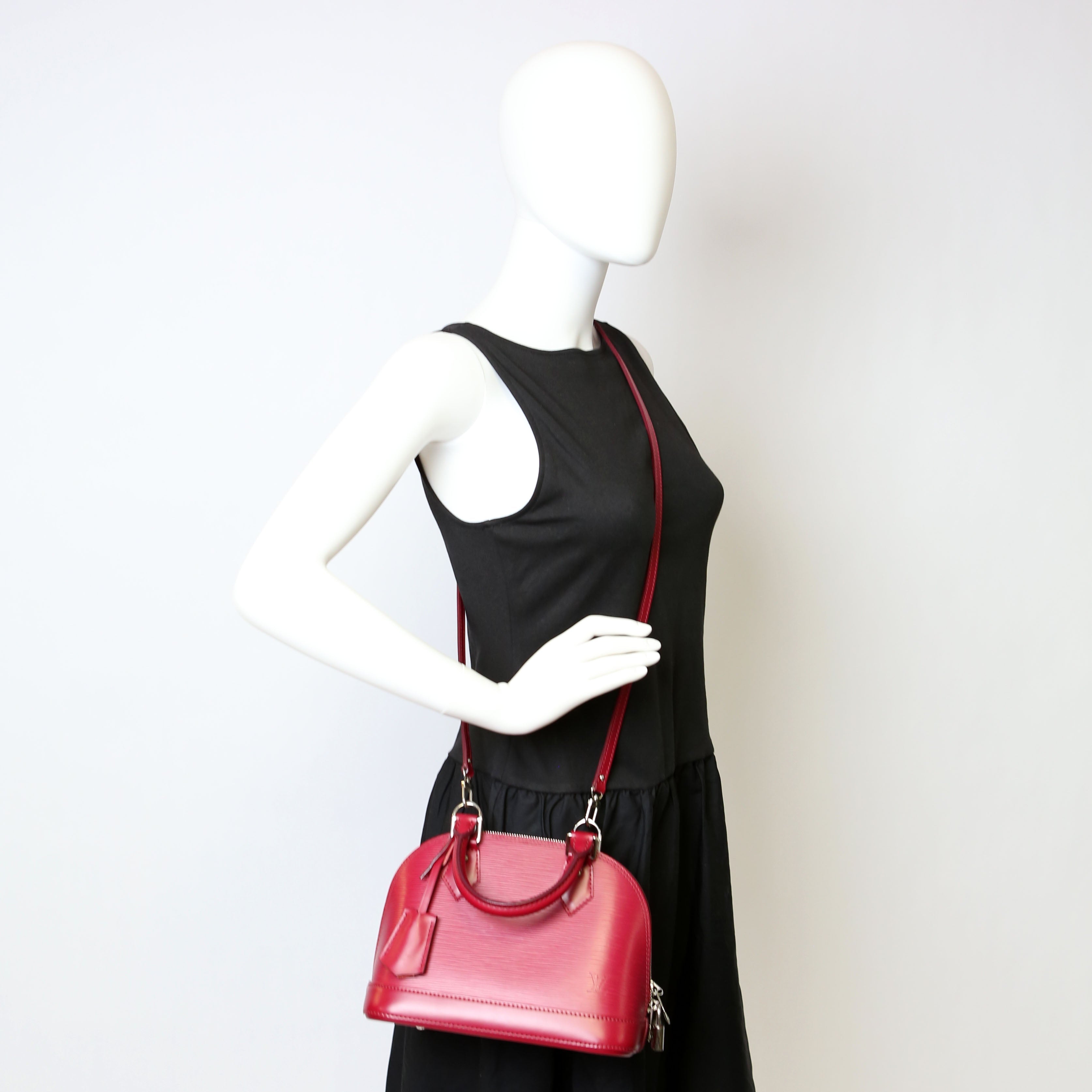 Alma BB With Strap Epi Burgundy