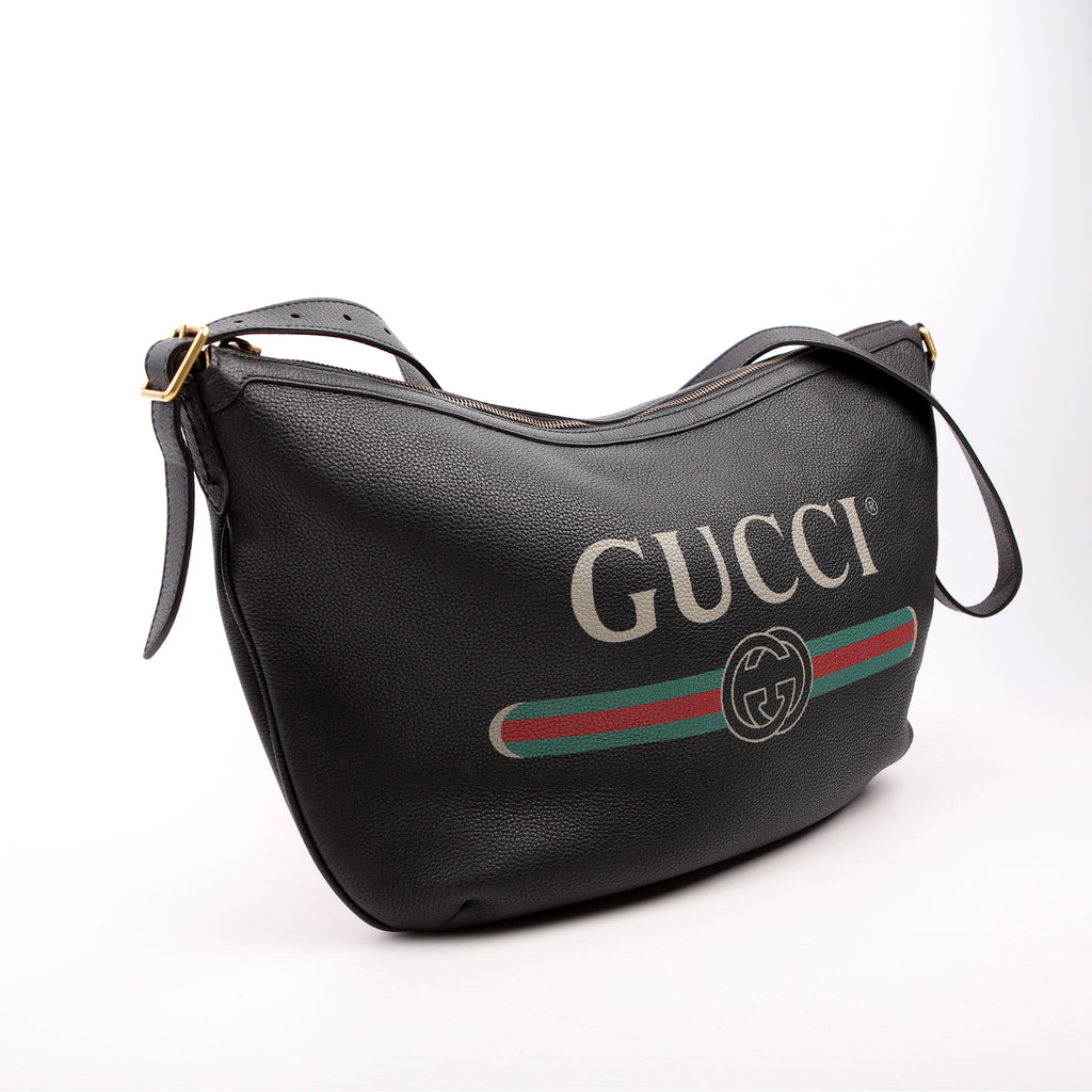 Gucci 523588 Half Moon Bag Black