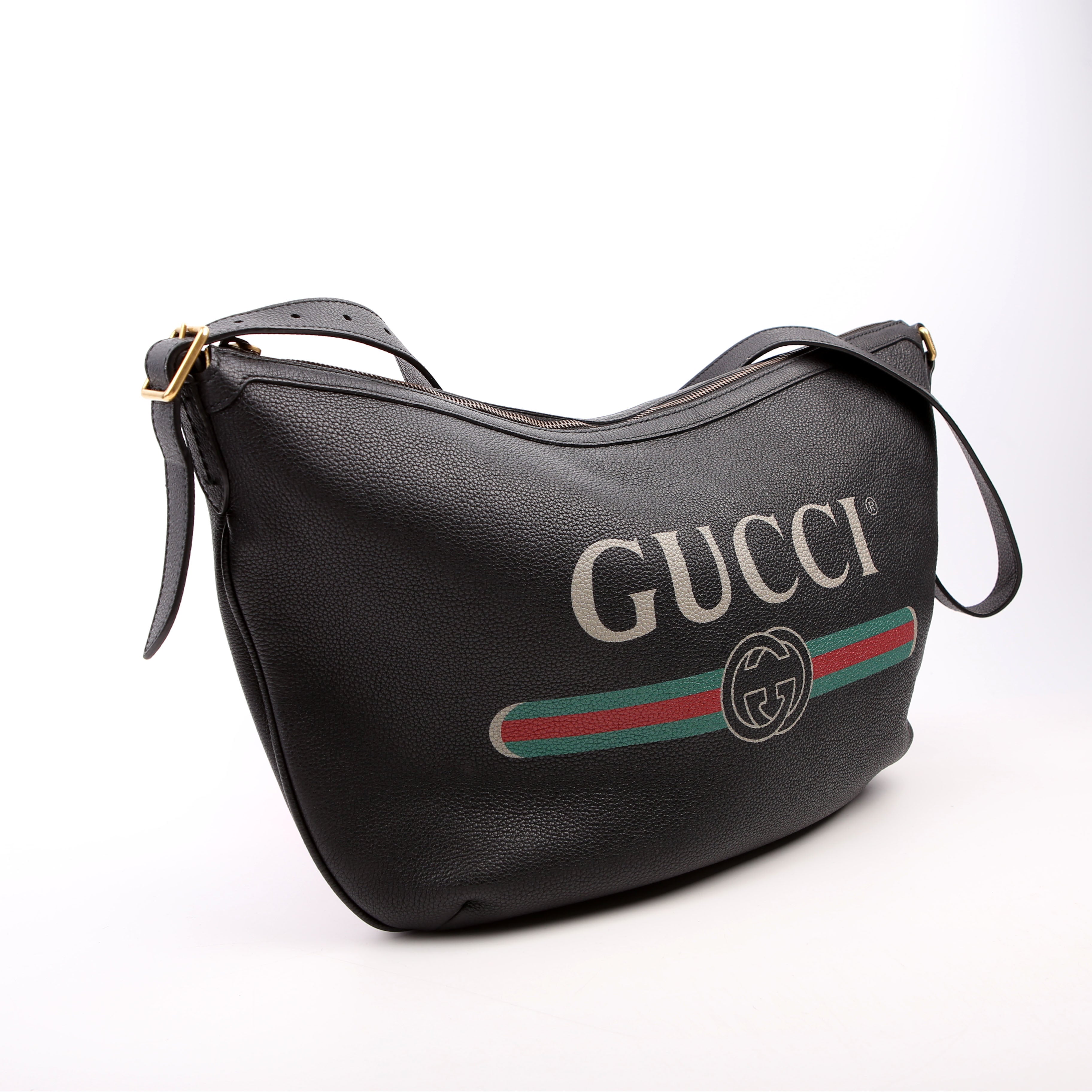 Gucci 523588 Half Moon Bag Black