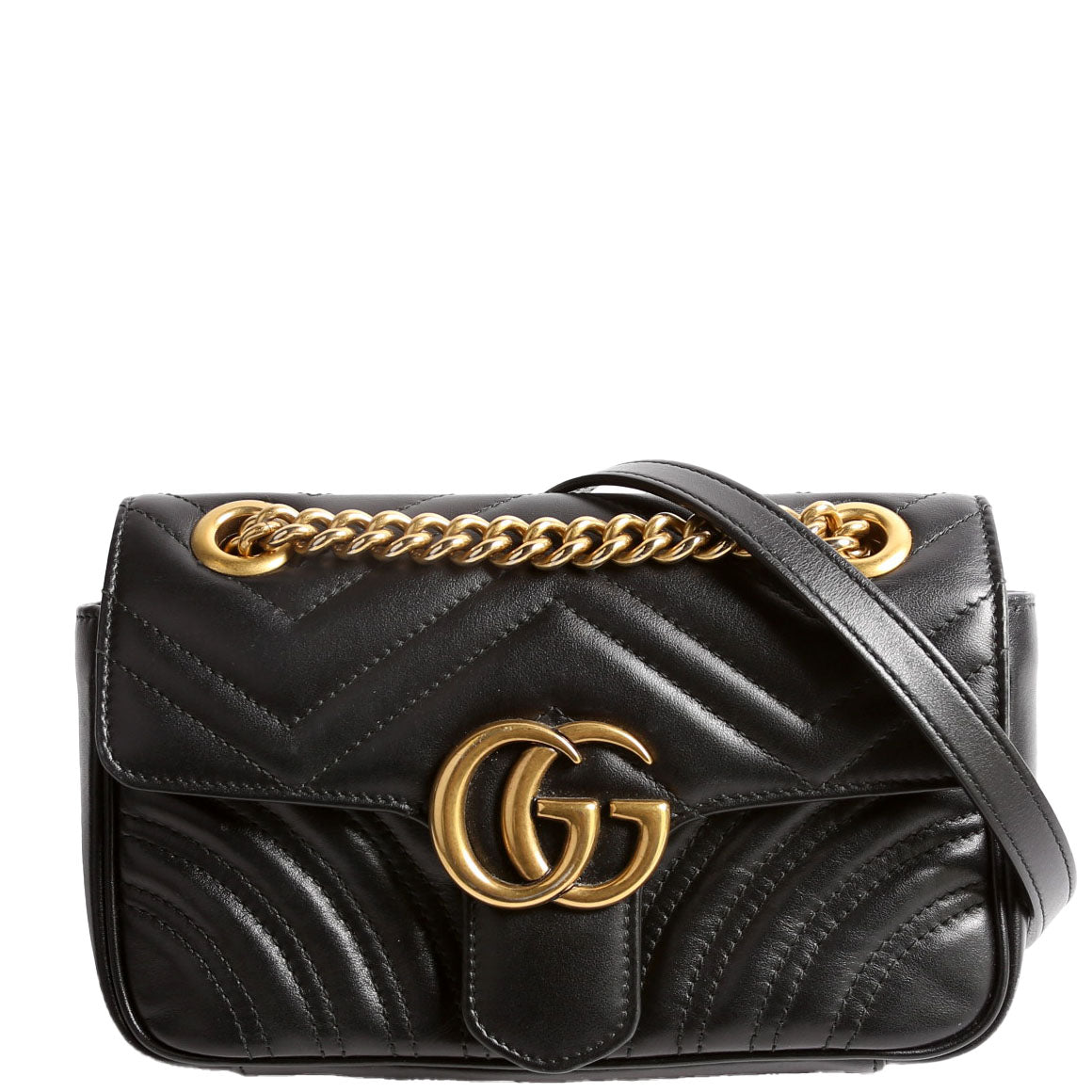 446744 Marmont Leather Shoulder Mini Flap