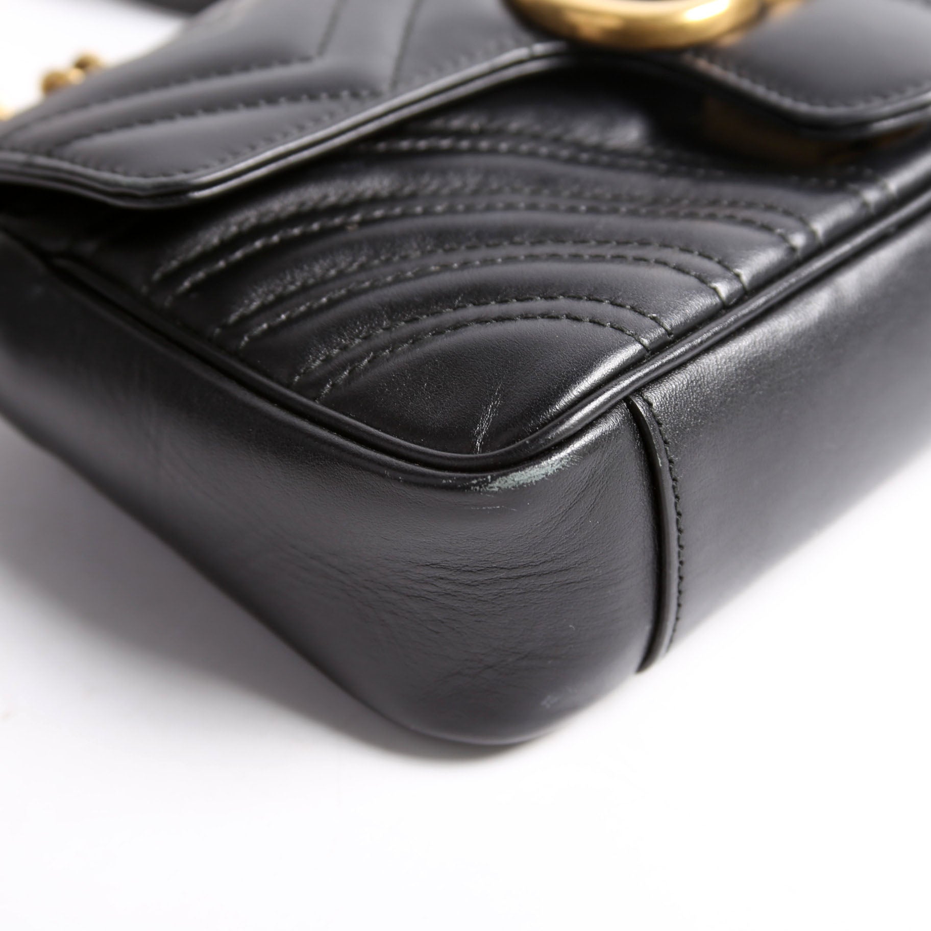 446744 Marmont Leather Shoulder Mini Flap