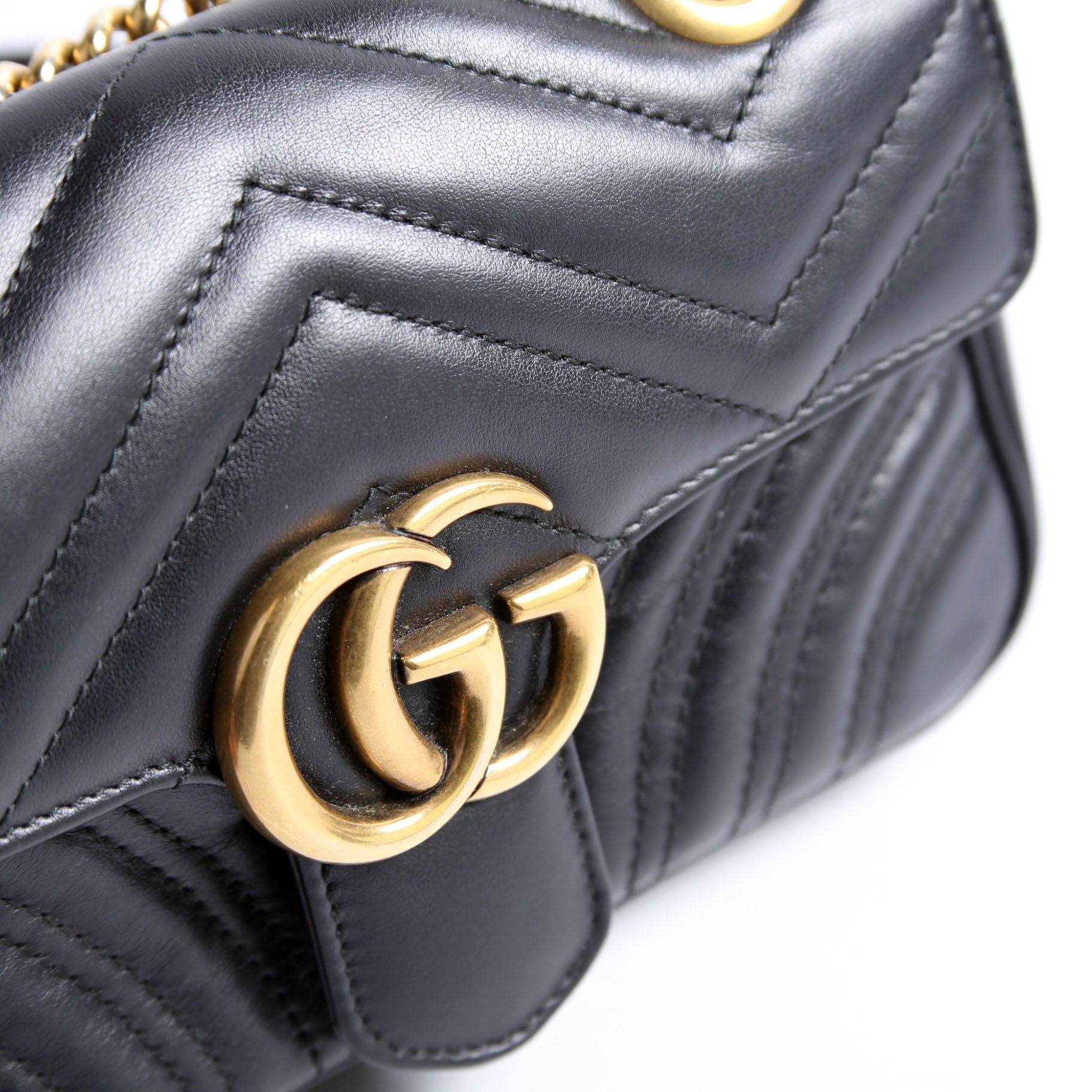 446744 Marmont Leather Shoulder Mini Flap