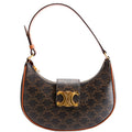Ava Triomphe Medium Canvas Calfskin Brown/Gold
