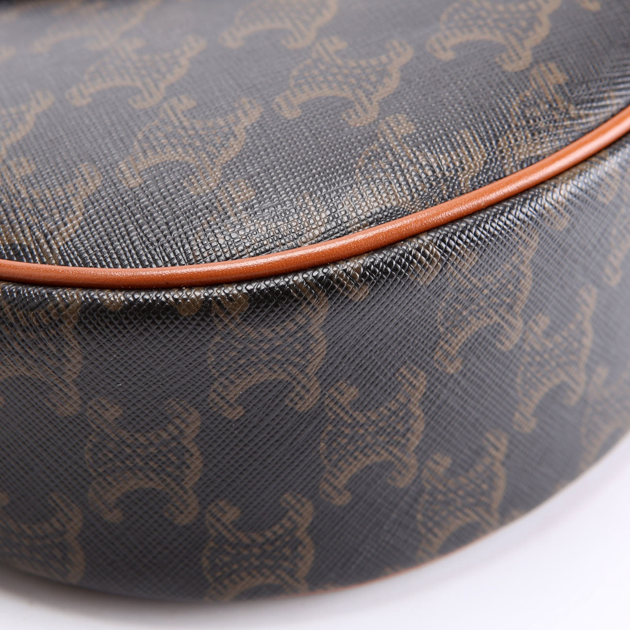 Ava Triomphe Medium Canvas Calfskin Brown/Gold