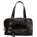 Canapa Tessuto Nylon Patent Leather shoulder Bag Black/Silver