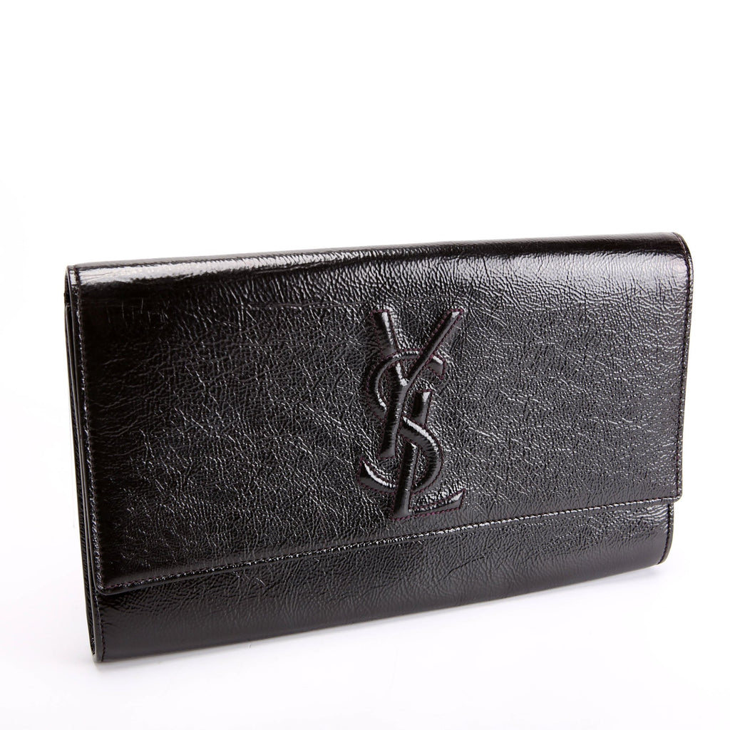 Belle De Jour Clutch Texture Patent 203855 Black