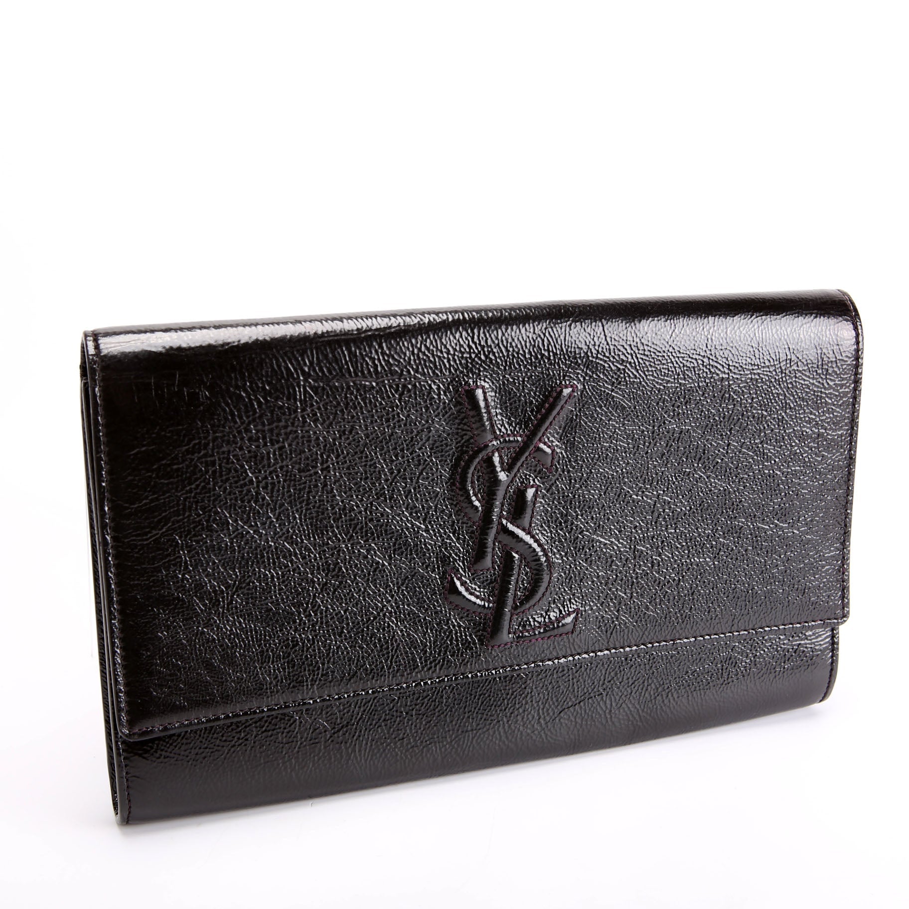Belle De Jour Clutch Texture Patent 203855 Black