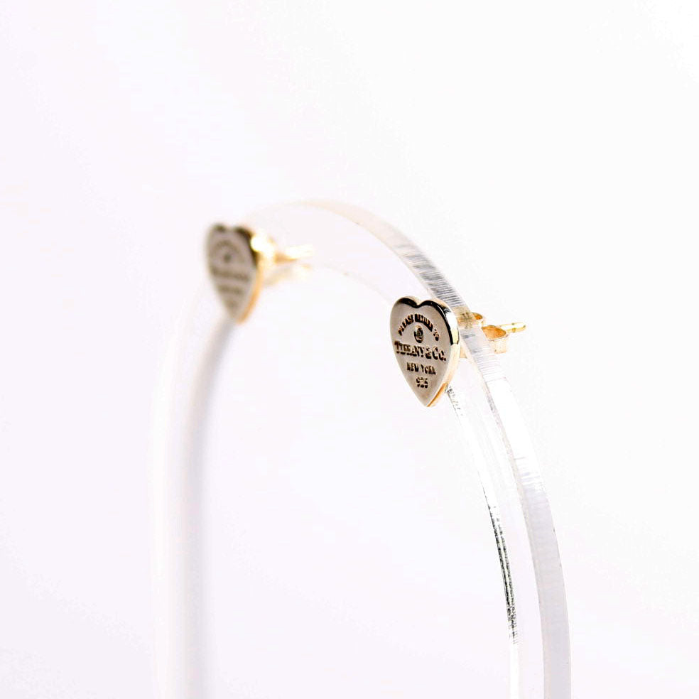 Please Return To Mini Heart Studs 925/Diamonds