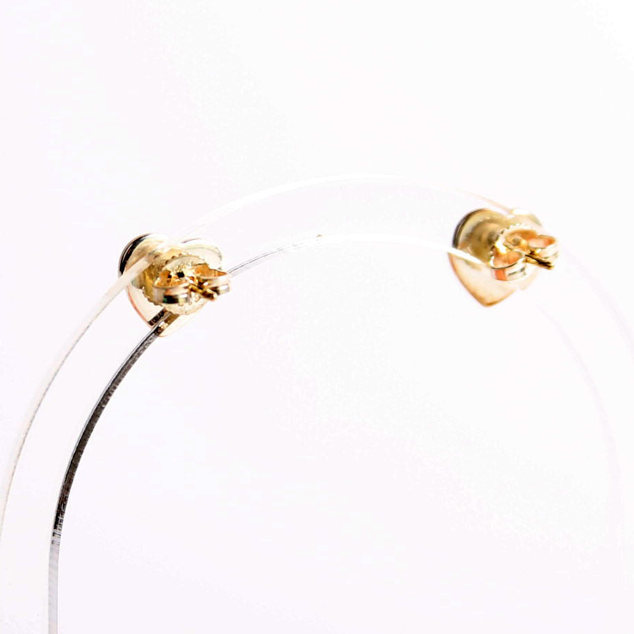 Please Return To Mini Heart Studs 925/Diamonds