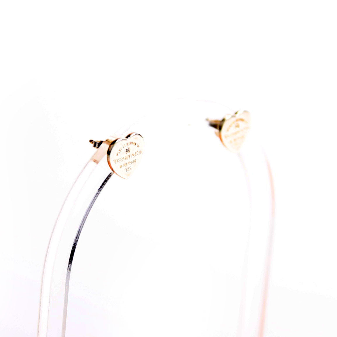 Please Return To Mini Heart Studs 925/Diamonds