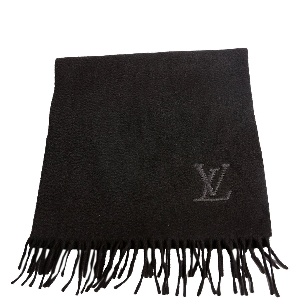 LV Logo Cashmere Black