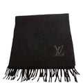 LV Logo Cashmere Black