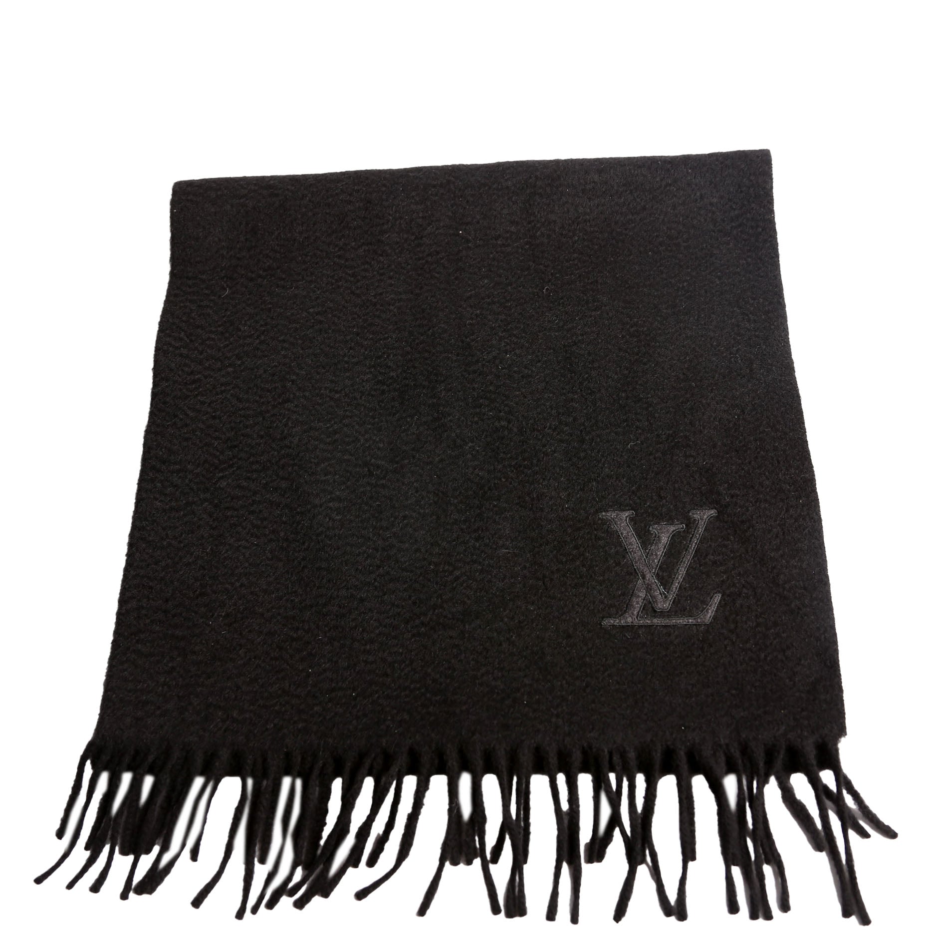 LV Logo Cashmere Black