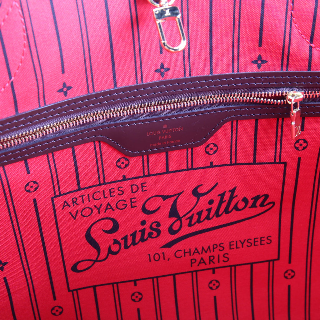 Neverfull MM Damier Ebene Brown/Red