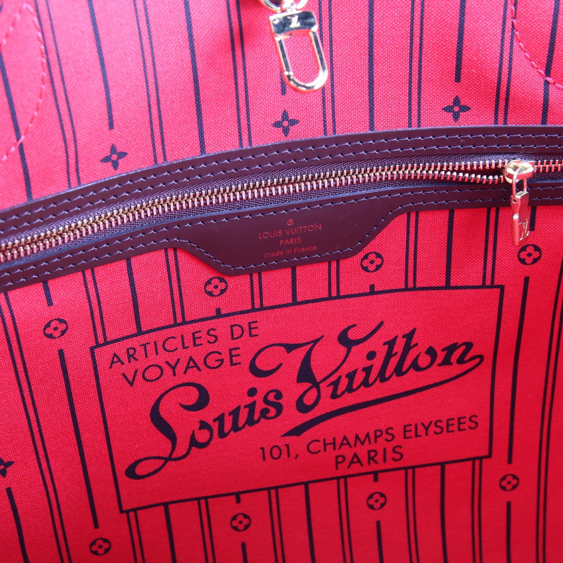 Neverfull MM Damier Ebene Brown/Red
