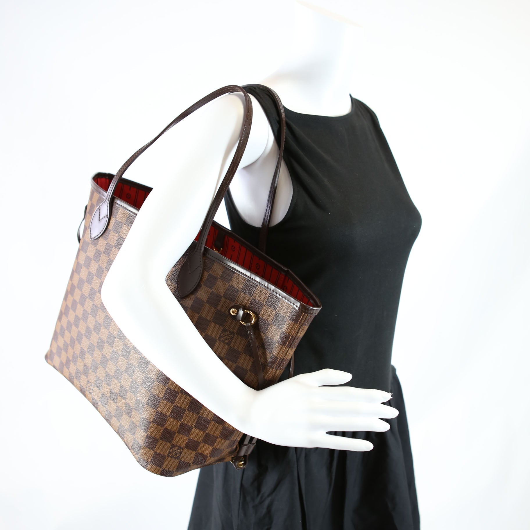 Neverfull MM Damier Ebene Brown/Red