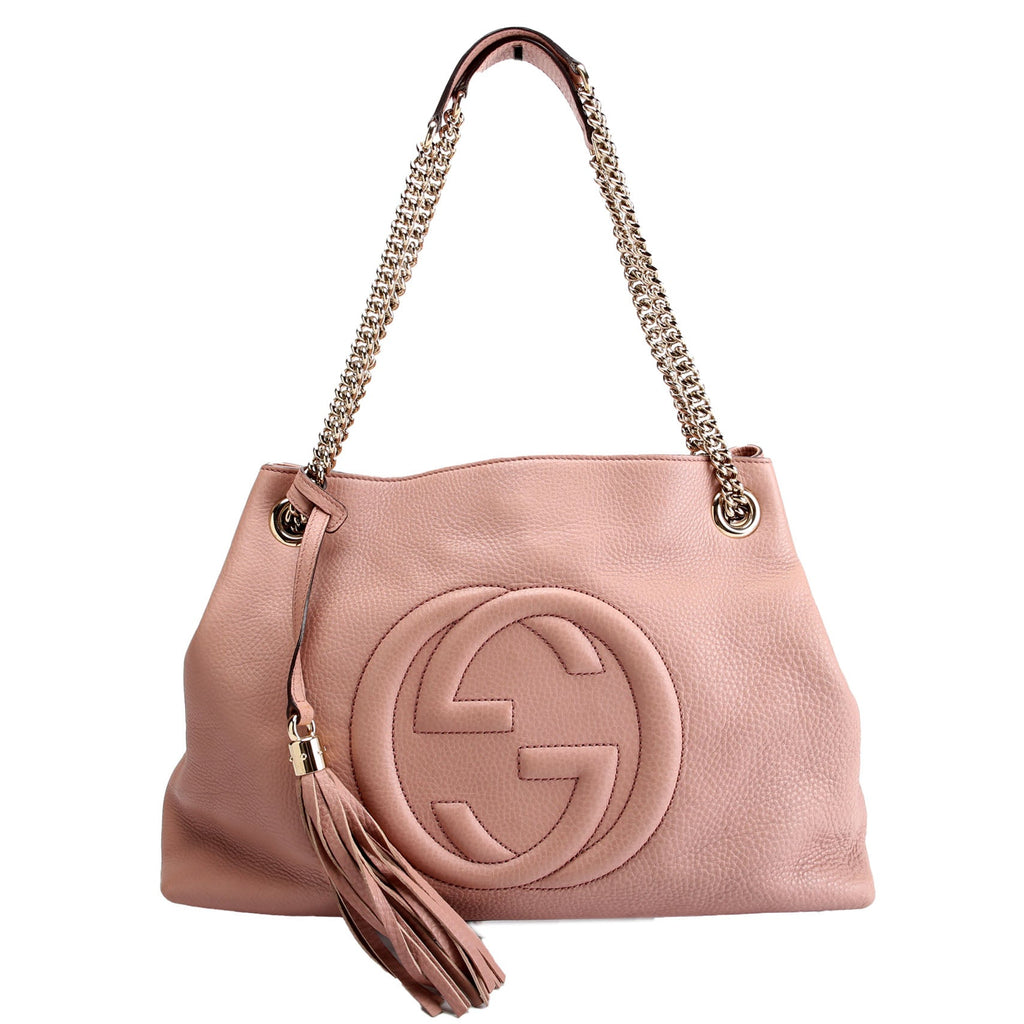 308982 Soho Leather Shoulder Medium Mauve