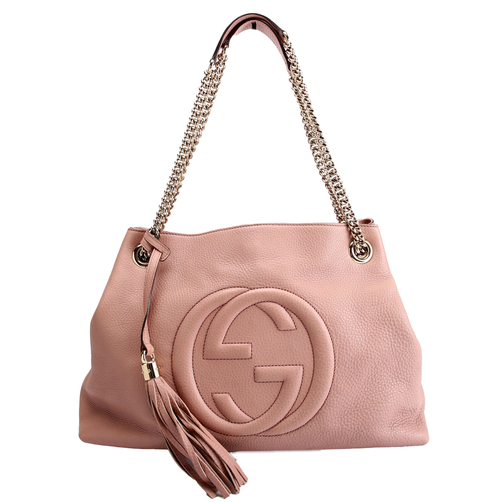 308982 Soho Leather Shoulder Medium Mauve