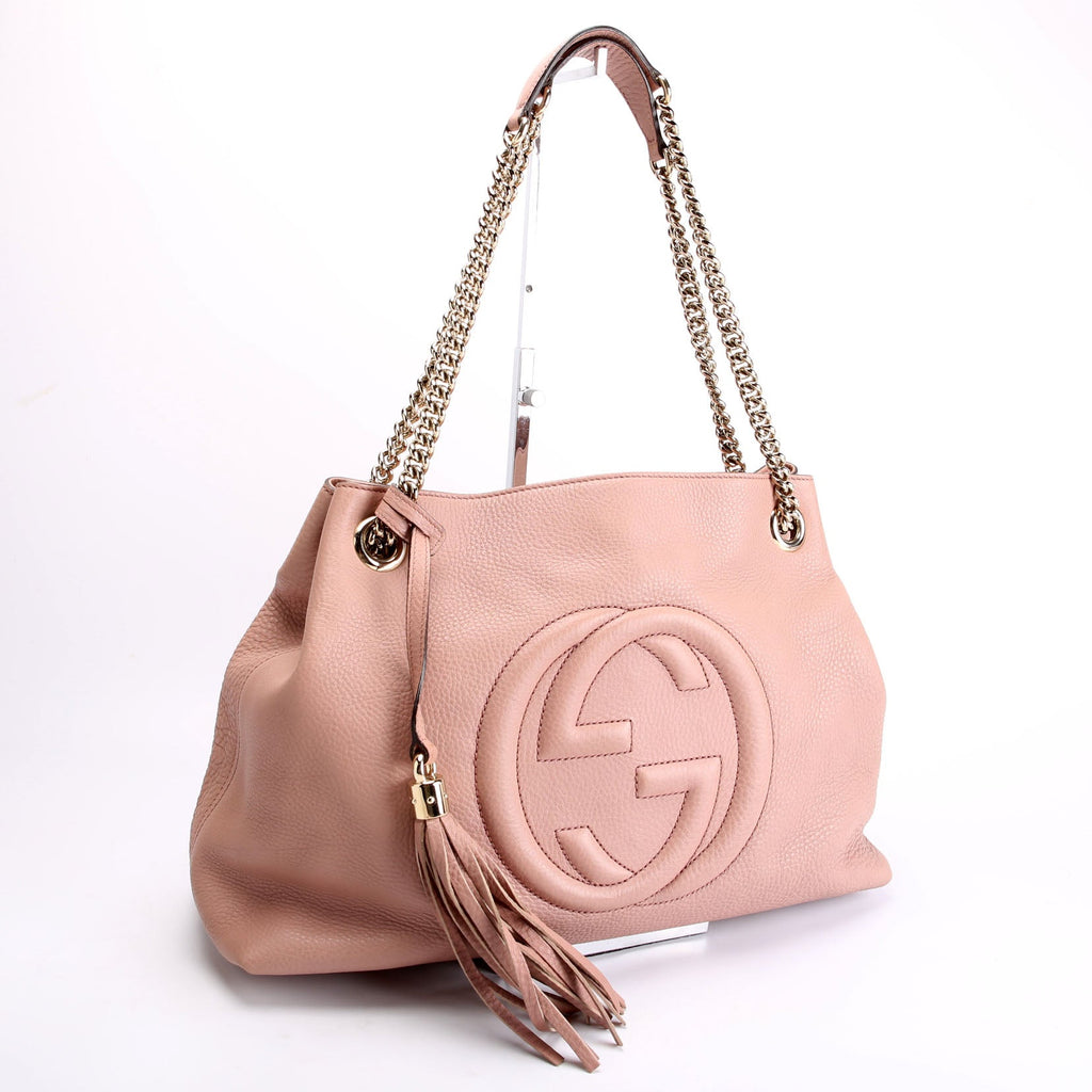 308982 Soho Leather Shoulder Medium Mauve