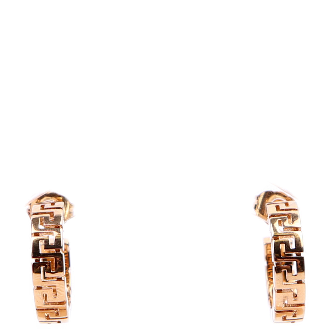 Greca Hoop Earrings Gold