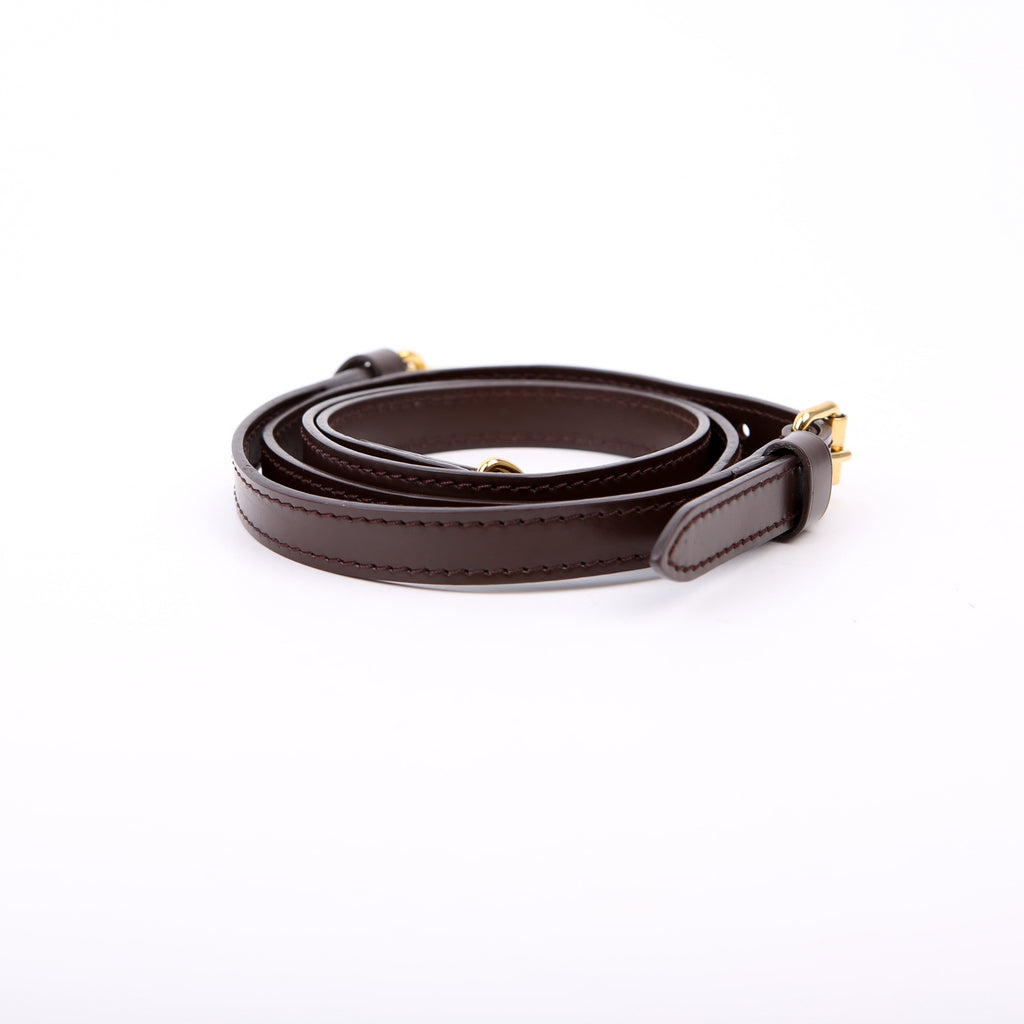 Leather Crossbody Damier Ebene Strap