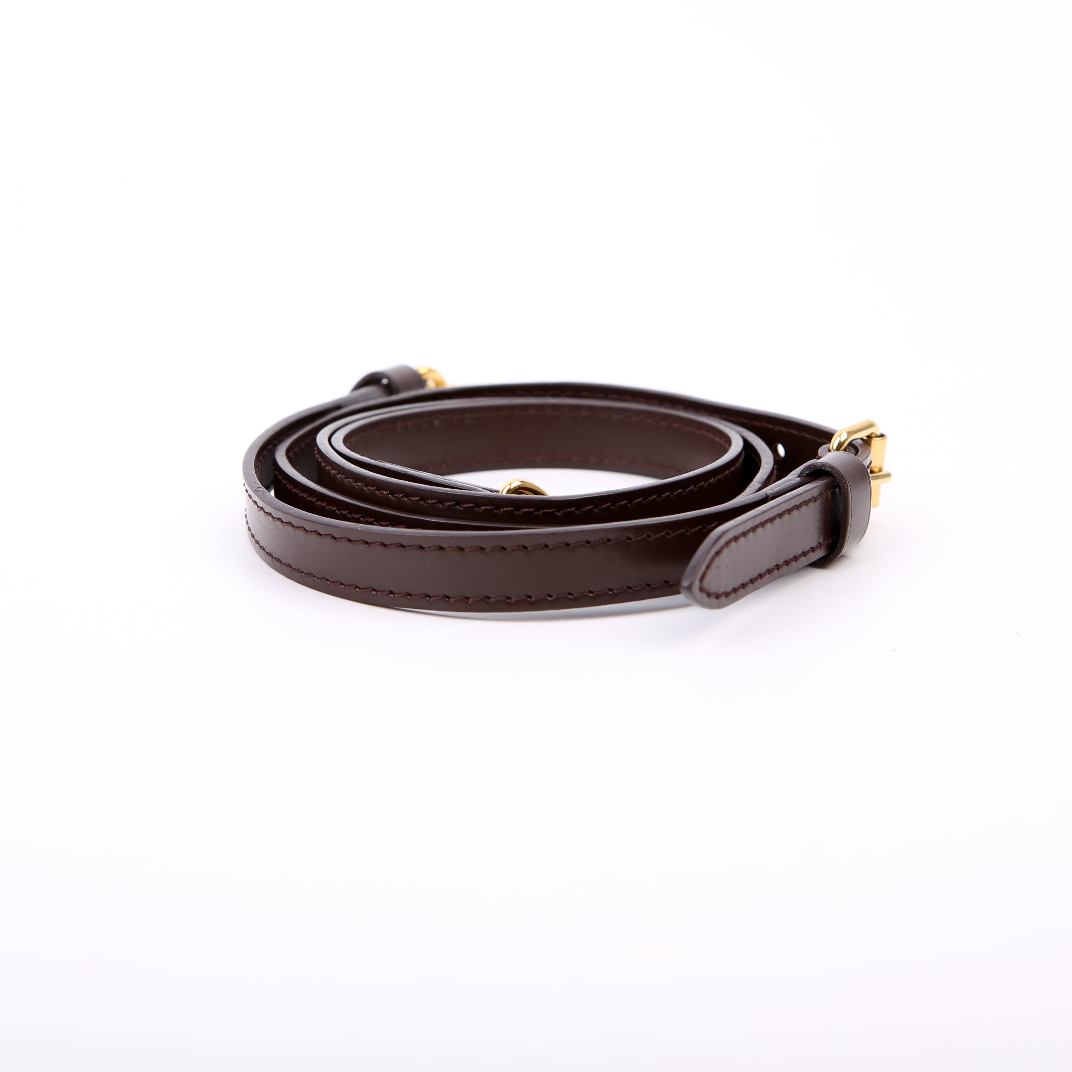 Leather Crossbody Damier Ebene Strap