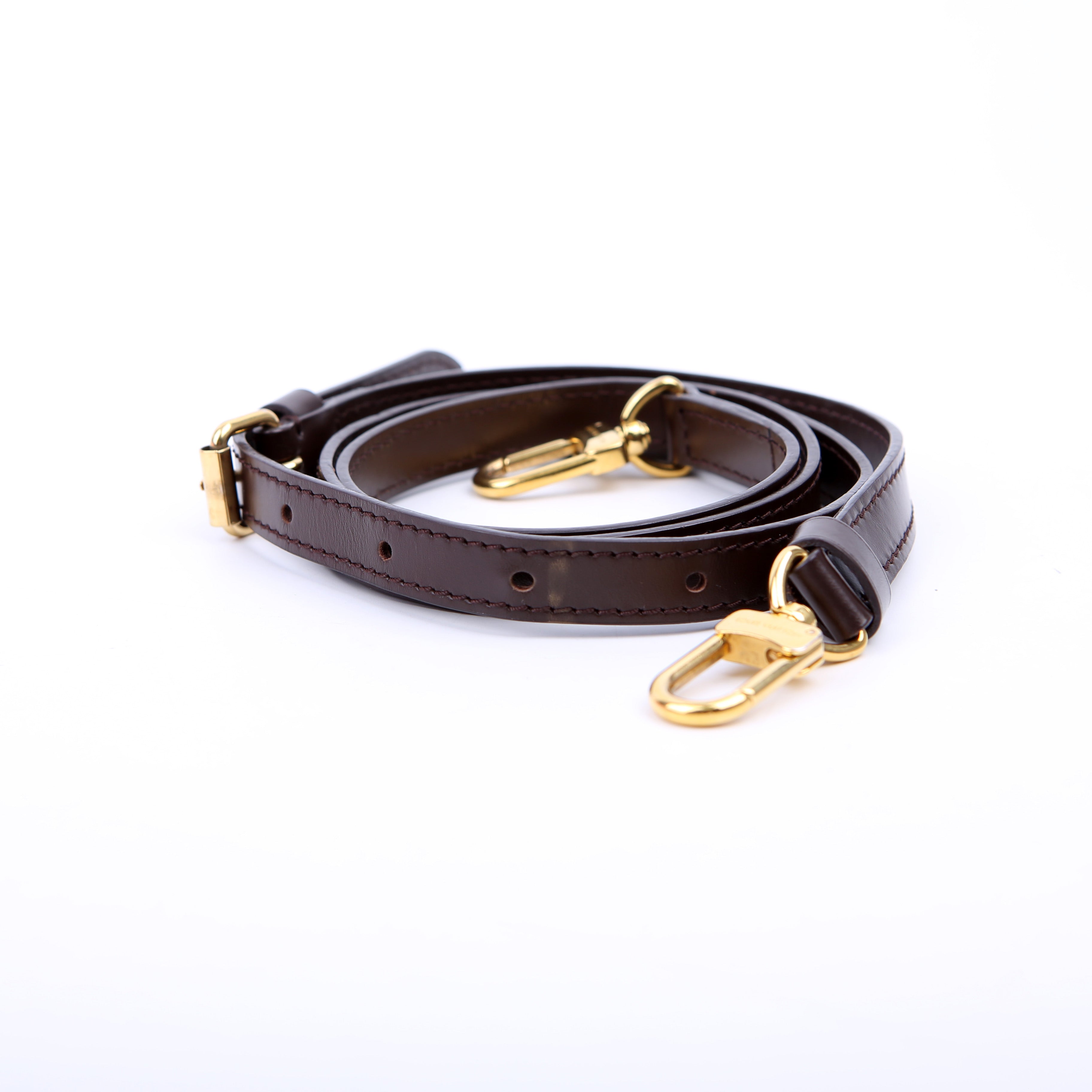 Leather Crossbody Damier Ebene Strap