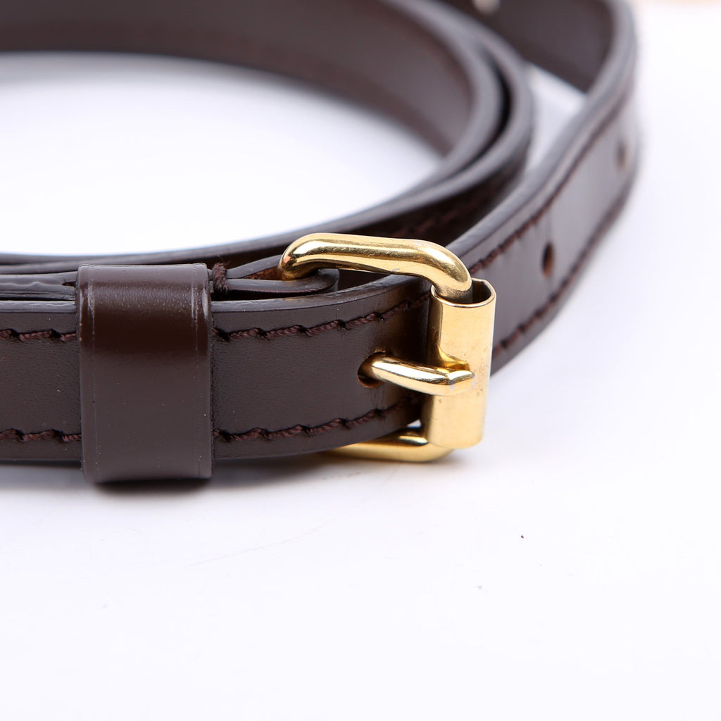 Leather Crossbody Damier Ebene Strap