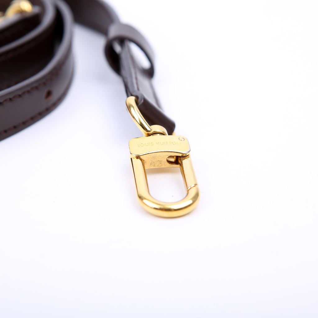 Leather Crossbody Damier Ebene Strap