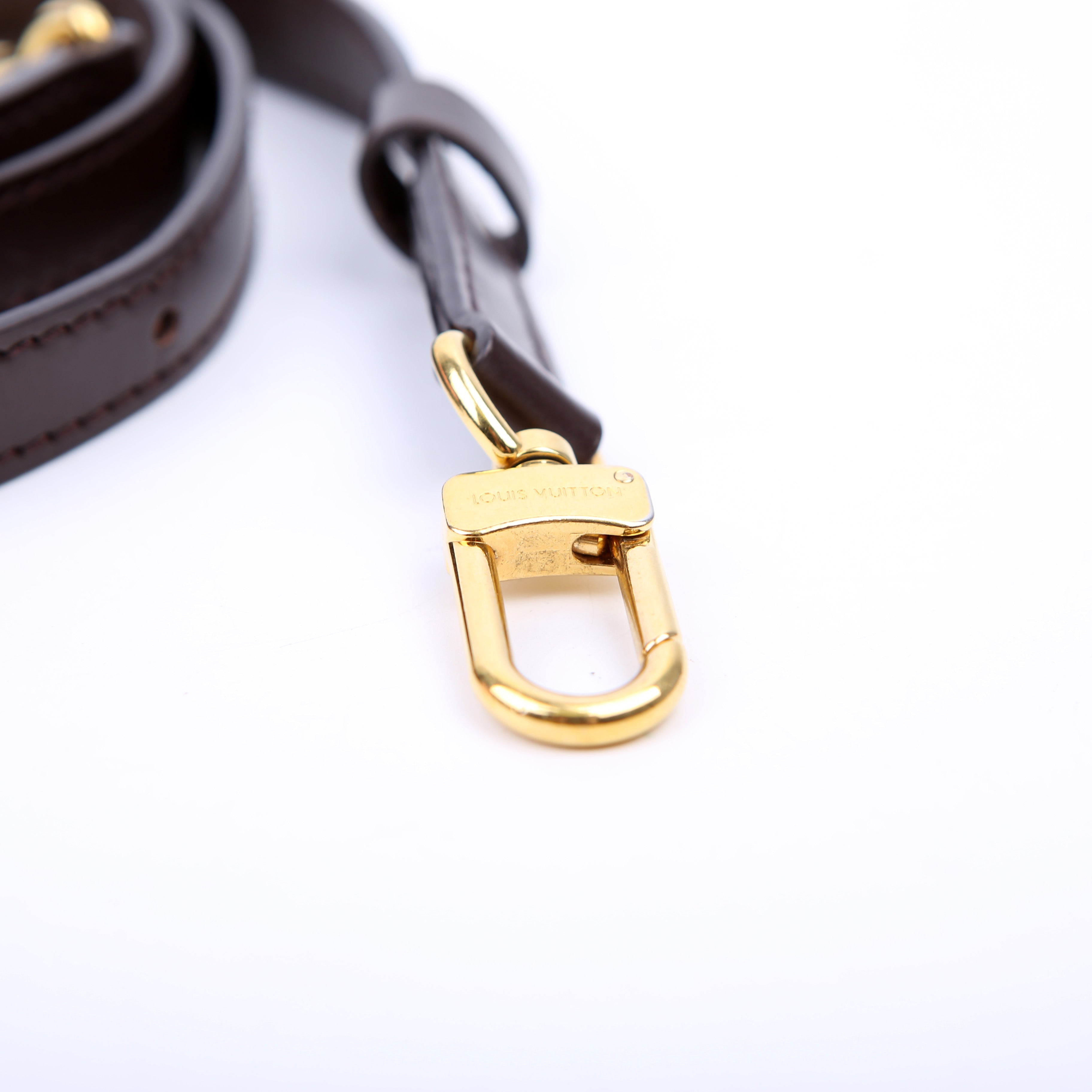 Leather Crossbody Damier Ebene Strap