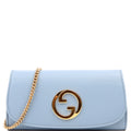 725215 Blondie Leather Continental Chain Wallet Blue