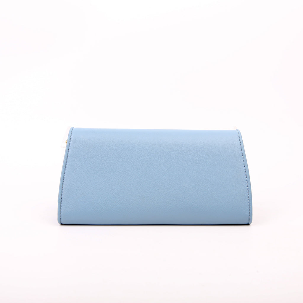 725215 Blondie Leather Continental Chain Wallet Blue