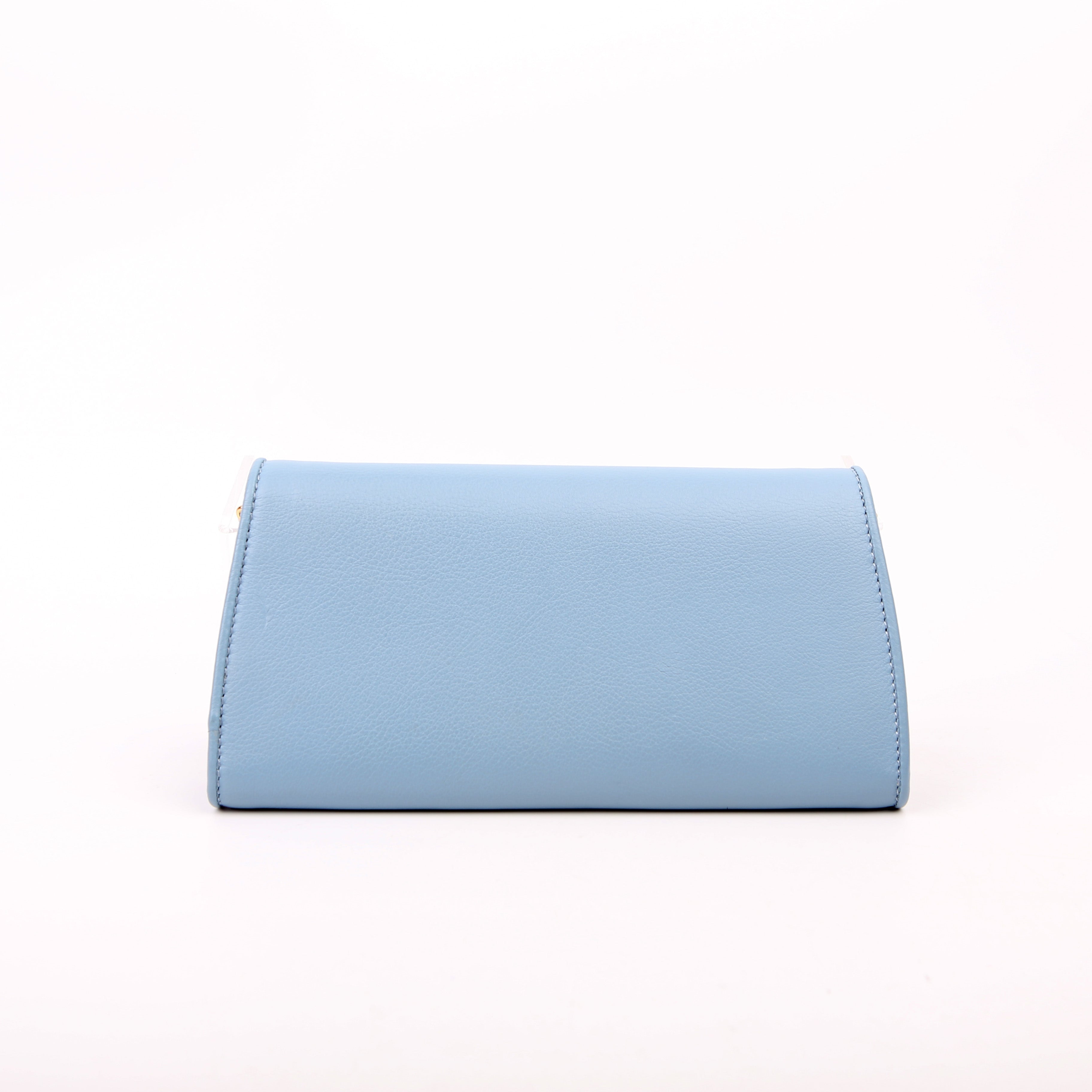 725215 Blondie Leather Continental Chain Wallet Blue