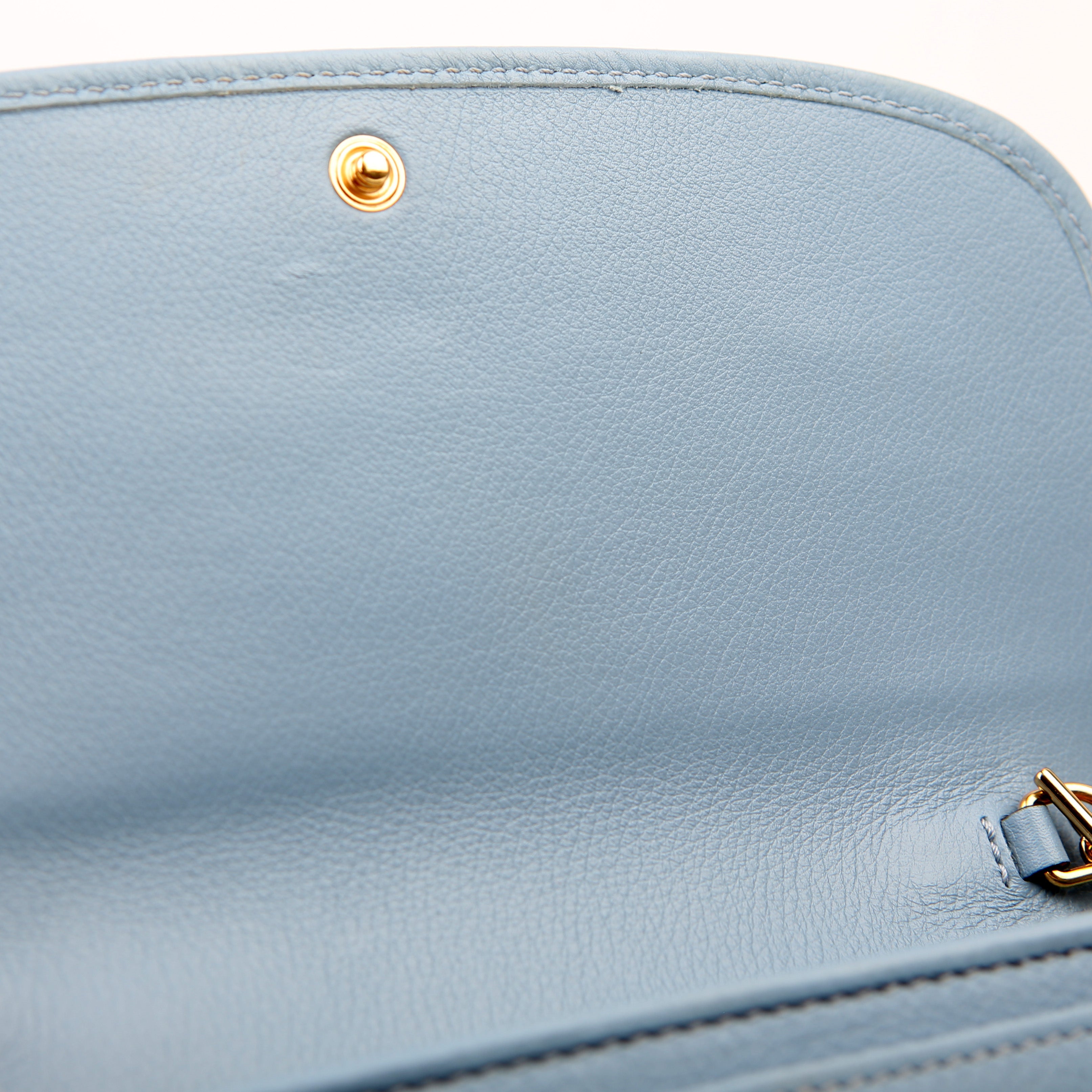 725215 Blondie Leather Continental Chain Wallet Blue