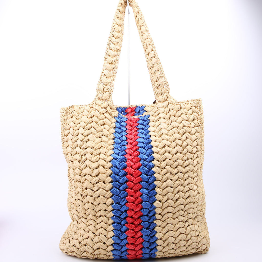 Gucci 746005 Blondie Raffia Open Tote Small
