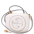 744434 Blondie Leather Top Handle Bag White