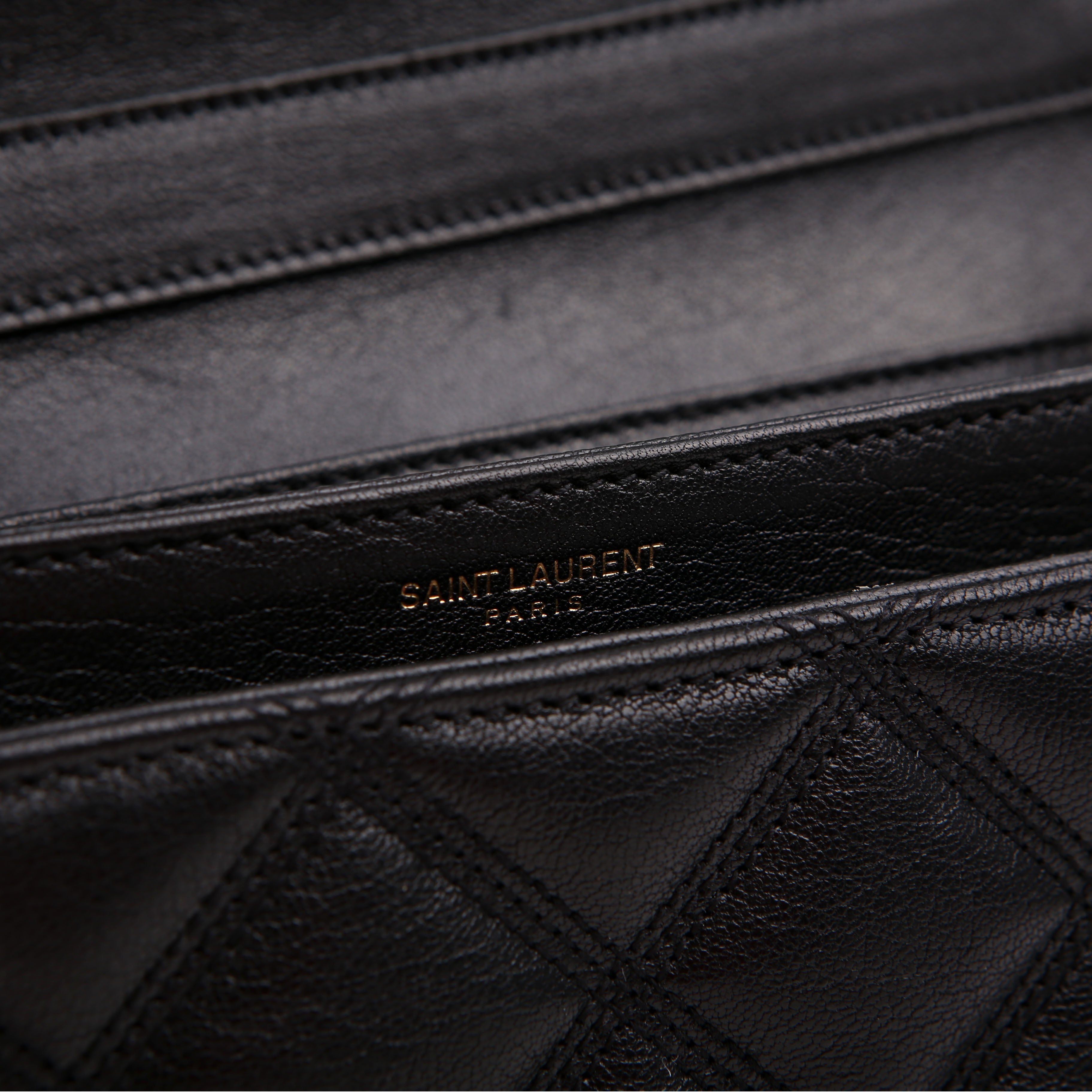 579607 Becky Quilted Lambskin Shoulder Bag Large Black