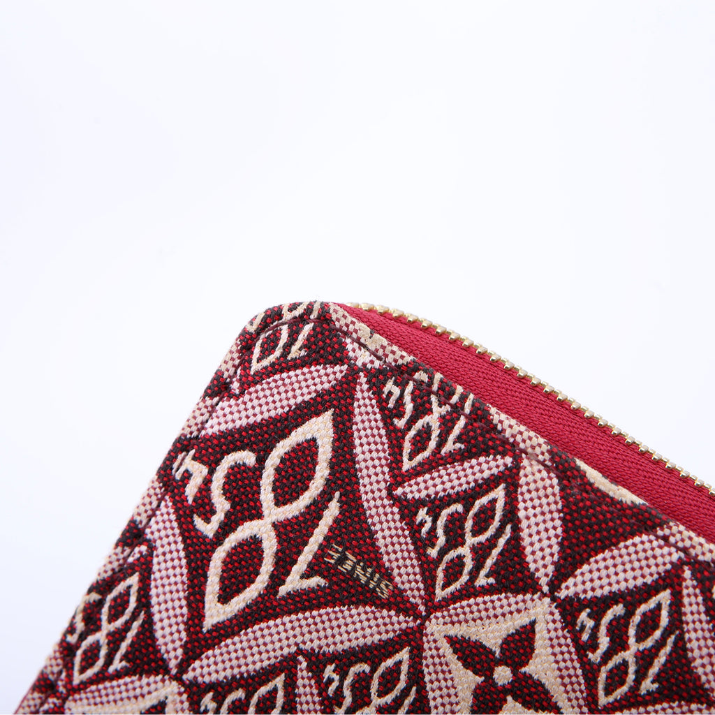 Zippy Wallet Since 1854 Jacquard Maroon
