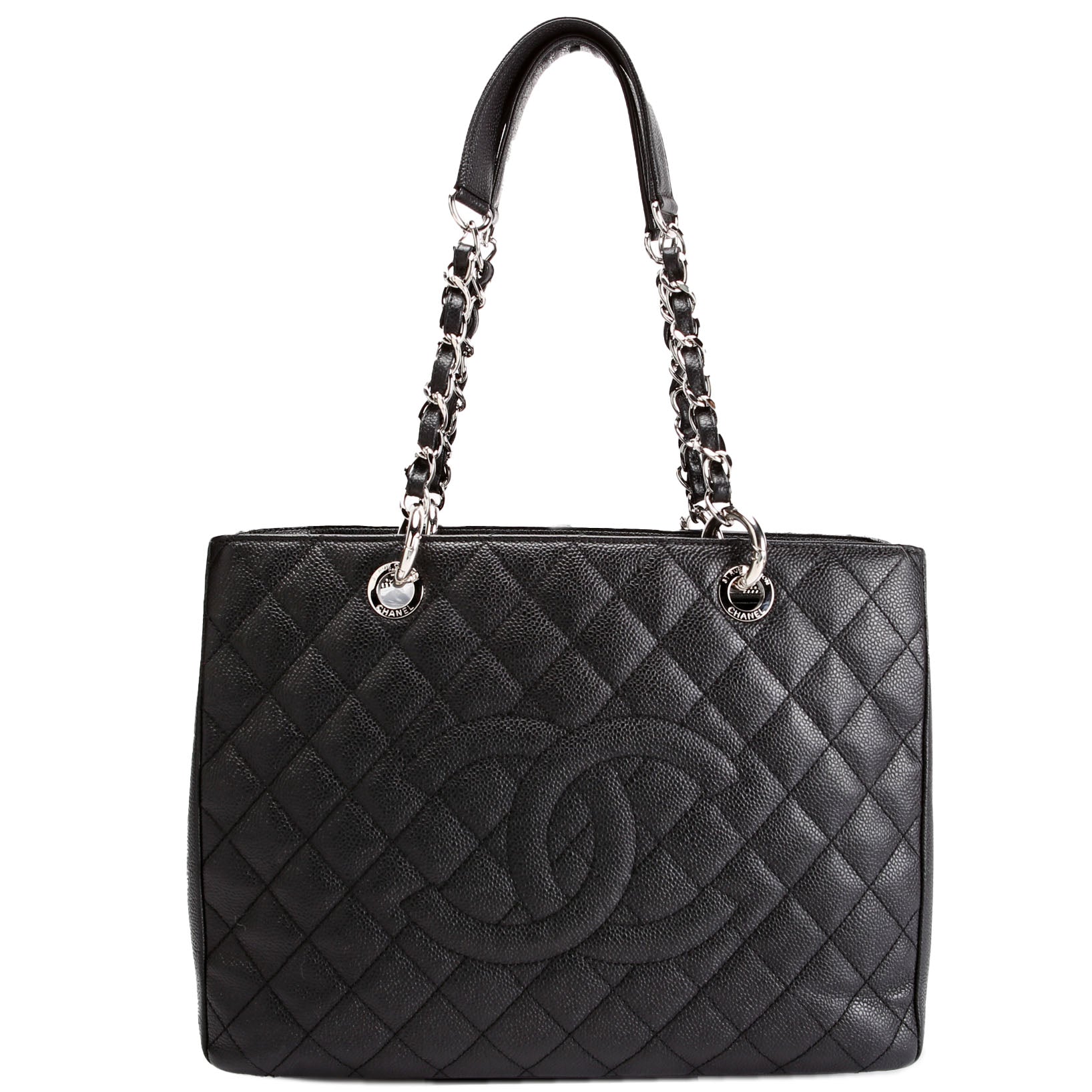 Grand Shopping Tote Caviar Black